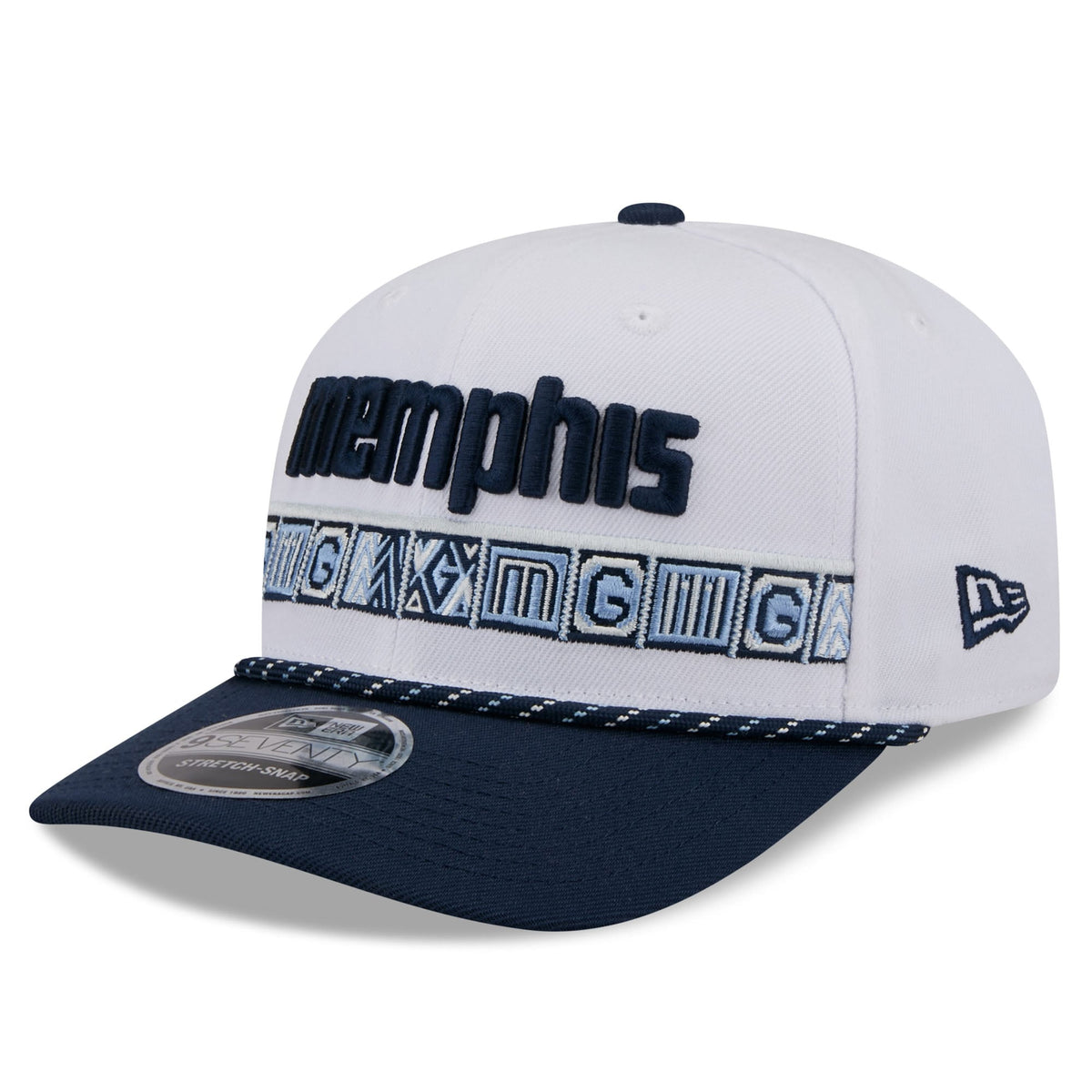 Men's Memphis Grizzlies New Era White/Navy 2025/26 City Edition 9SEVENTY Adjustable Hat