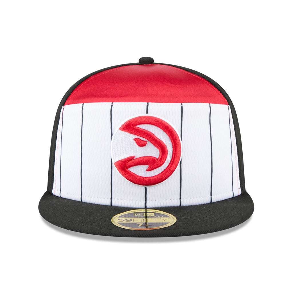 Men's Atlanta Hawks  New Era White/Black 2025 NBA Tip Off Split Panel 59FIFTY Fitted Hat