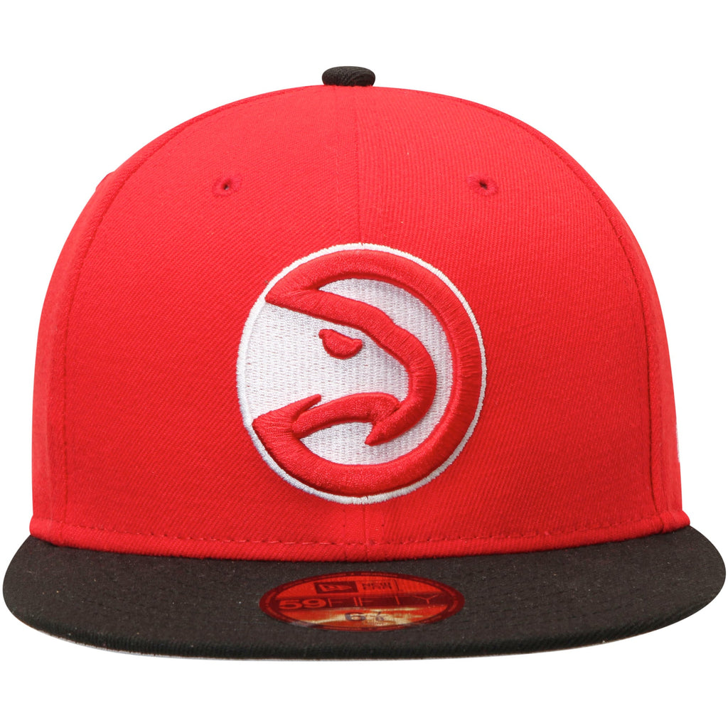 Men's Atlanta Hawks New Era Red/Black Official Team Color 2Tone 59FIFTY Fitted Hat