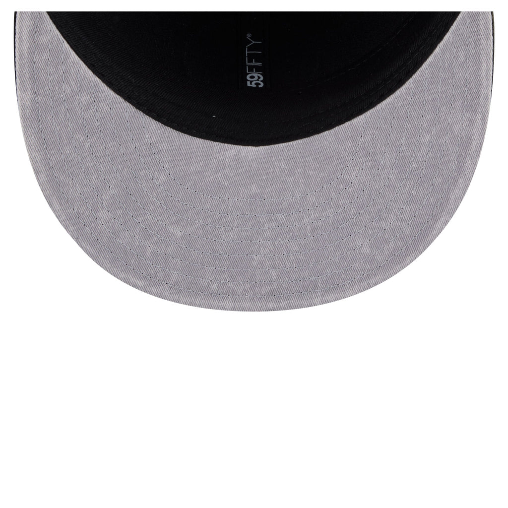 Men's Golden State Warriors New Era Gray/Black Washed 59FIFTY Fitted Hat