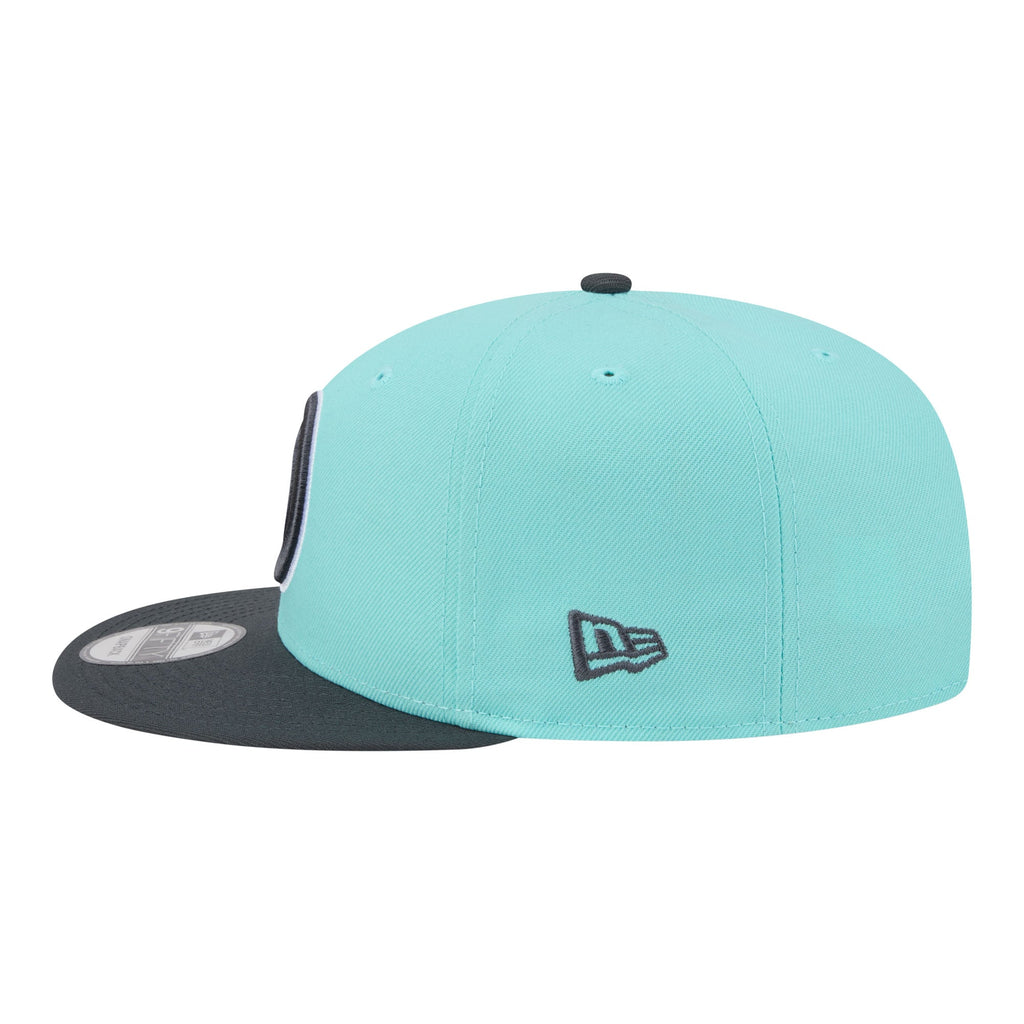 Men's Atlanta Hawks New Era Turquoise/Charcoal Color Pack Two-Tone 9FIFTY Snapback Hat