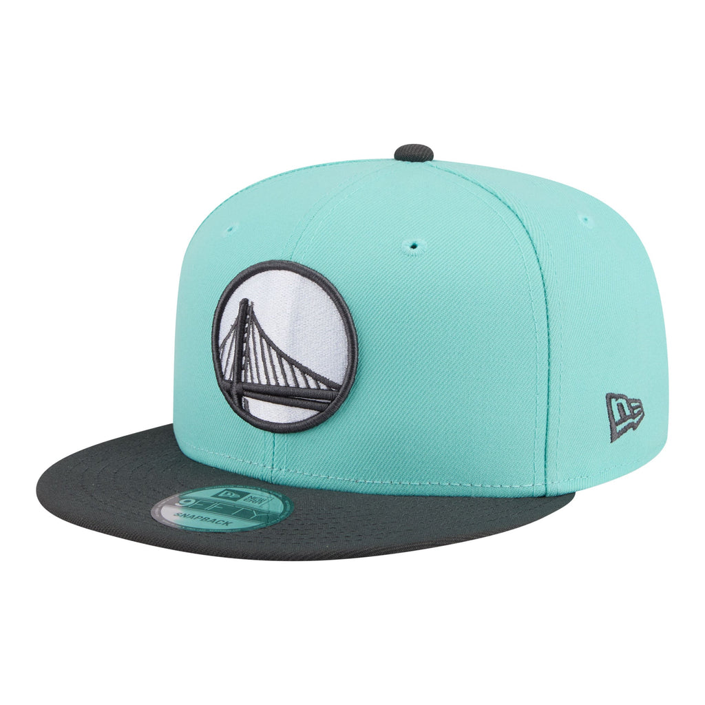 Men's Golden State Warriors New Era Turquoise/Charcoal Color Pack Two-Tone 9FIFTY Snapback Hat