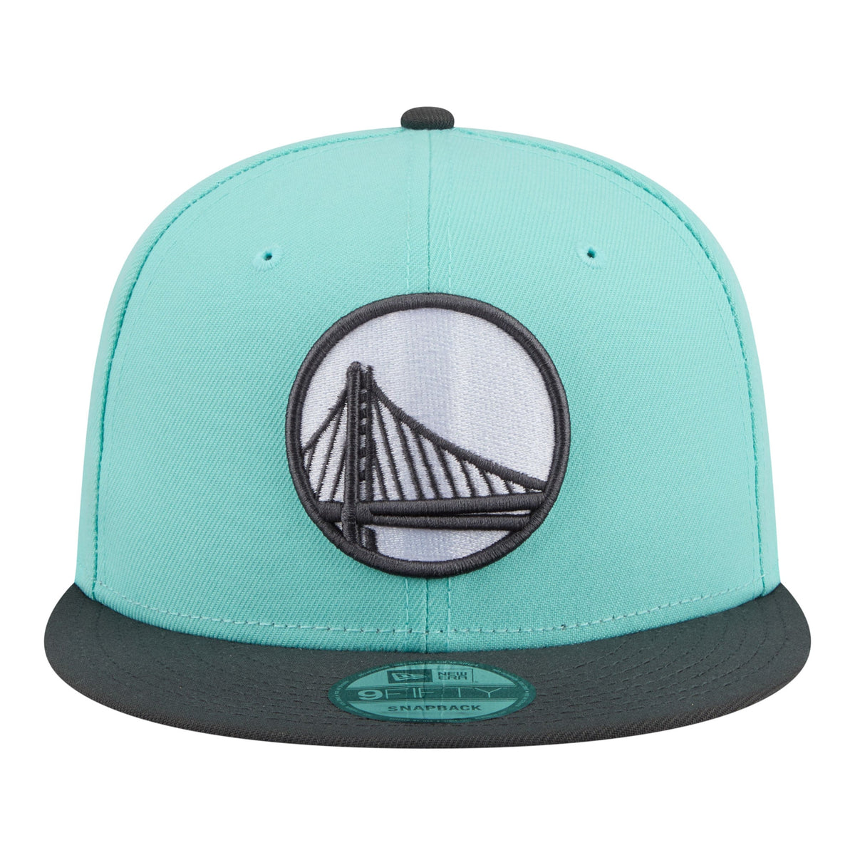 Men's Golden State Warriors New Era Turquoise/Charcoal Color Pack Two-Tone 9FIFTY Snapback Hat