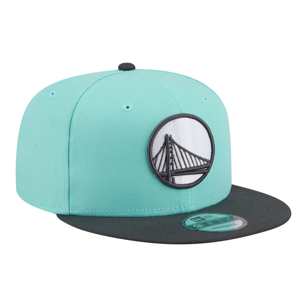 Men's Golden State Warriors New Era Turquoise/Charcoal Color Pack Two-Tone 9FIFTY Snapback Hat