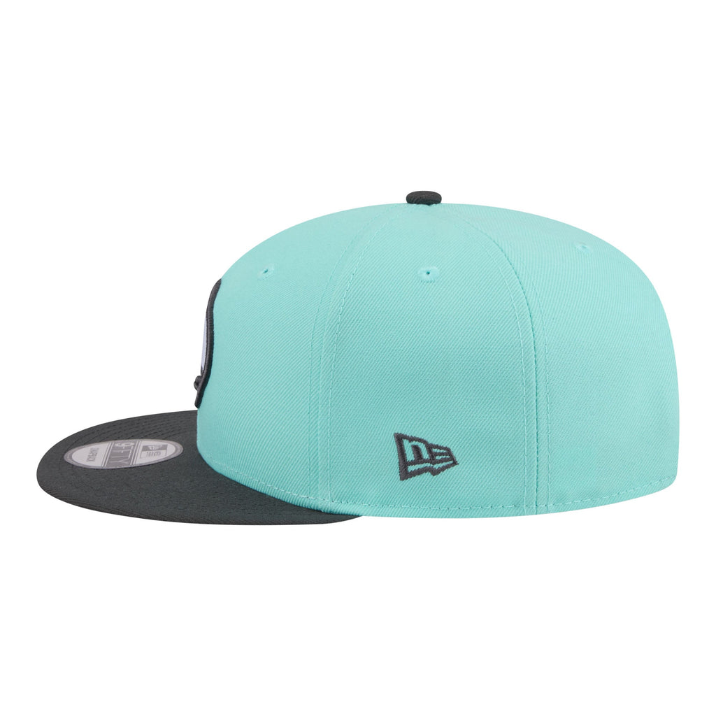 Men's Golden State Warriors New Era Turquoise/Charcoal Color Pack Two-Tone 9FIFTY Snapback Hat