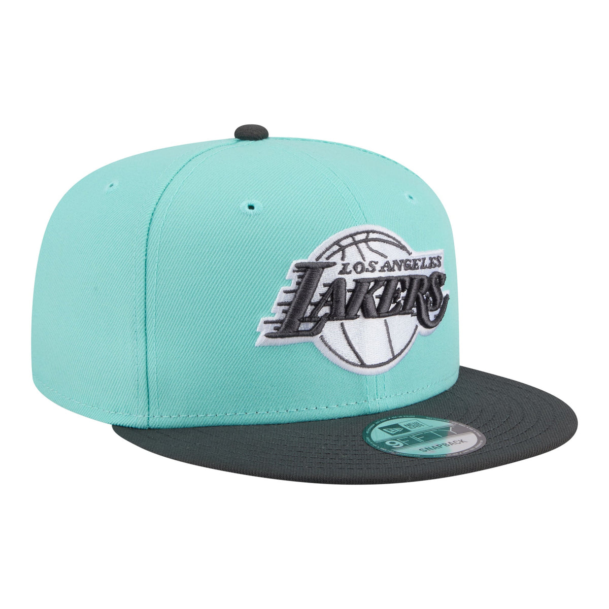 Men's Los Angeles Lakers New Era Turquoise/Charcoal Color Pack Two-Tone 9FIFTY Snapback Hat