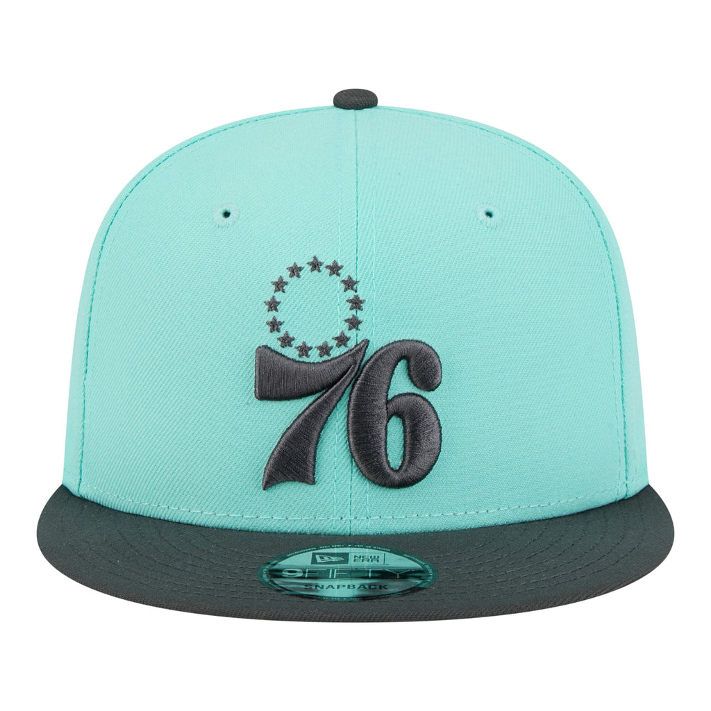 Men's Philadelphia 76ers New Era Turquoise/Charcoal Color Pack Two-Tone 9FIFTY Snapback Hat