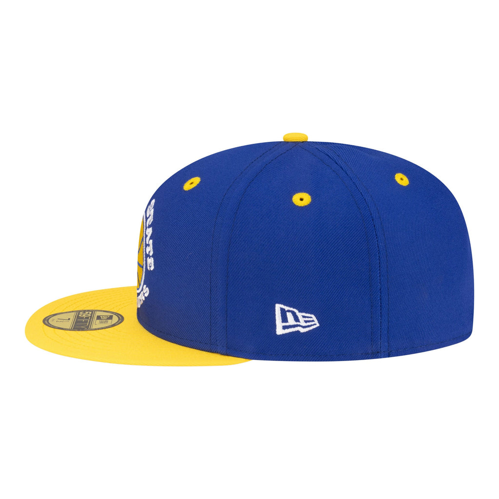 Men's Golden State Warriors  New Era Royal/Gold 80s Throwback 59FIFTY Fitted Hat