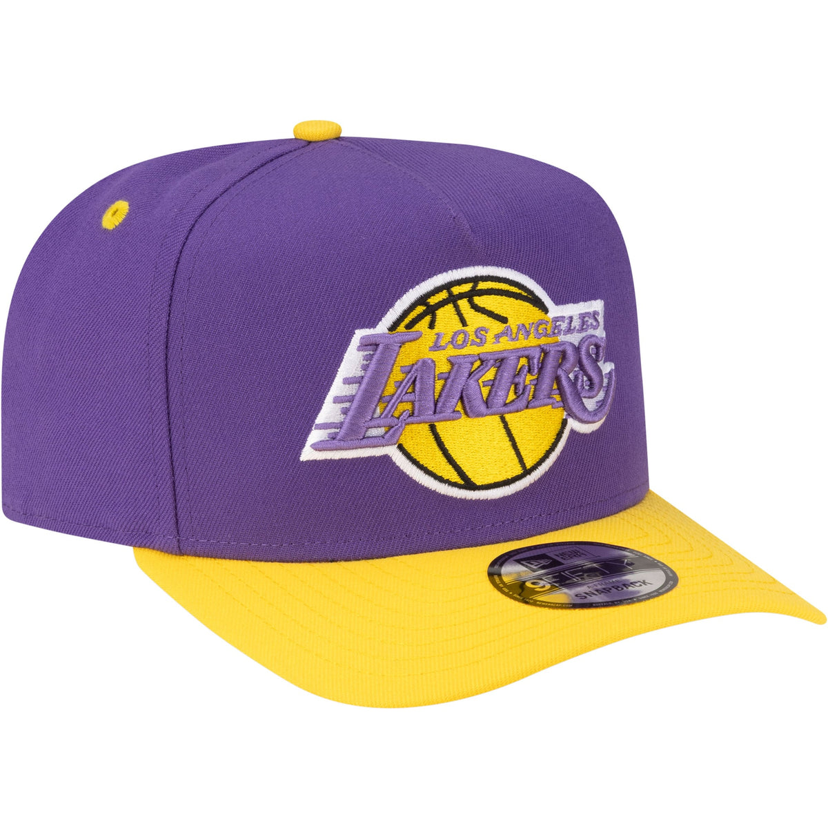 Men's Los Angeles Lakers  New Era Purple/Gold 80s Throwback A-Frame 9FIFTY Snapback Hat
