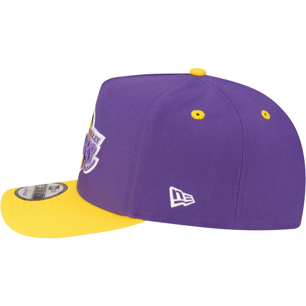 Men's Los Angeles Lakers  New Era Purple/Gold 80s Throwback A-Frame 9FIFTY Snapback Hat