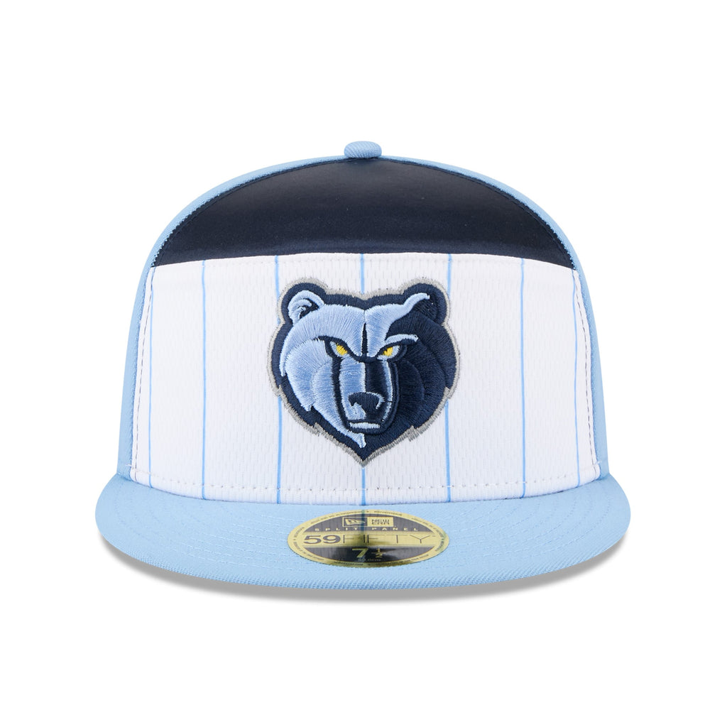 Men's Memphis Grizzlies  New Era White/Light Blue 2025 NBA Tip Off Split Panel 59FIFTY Fitted Hat