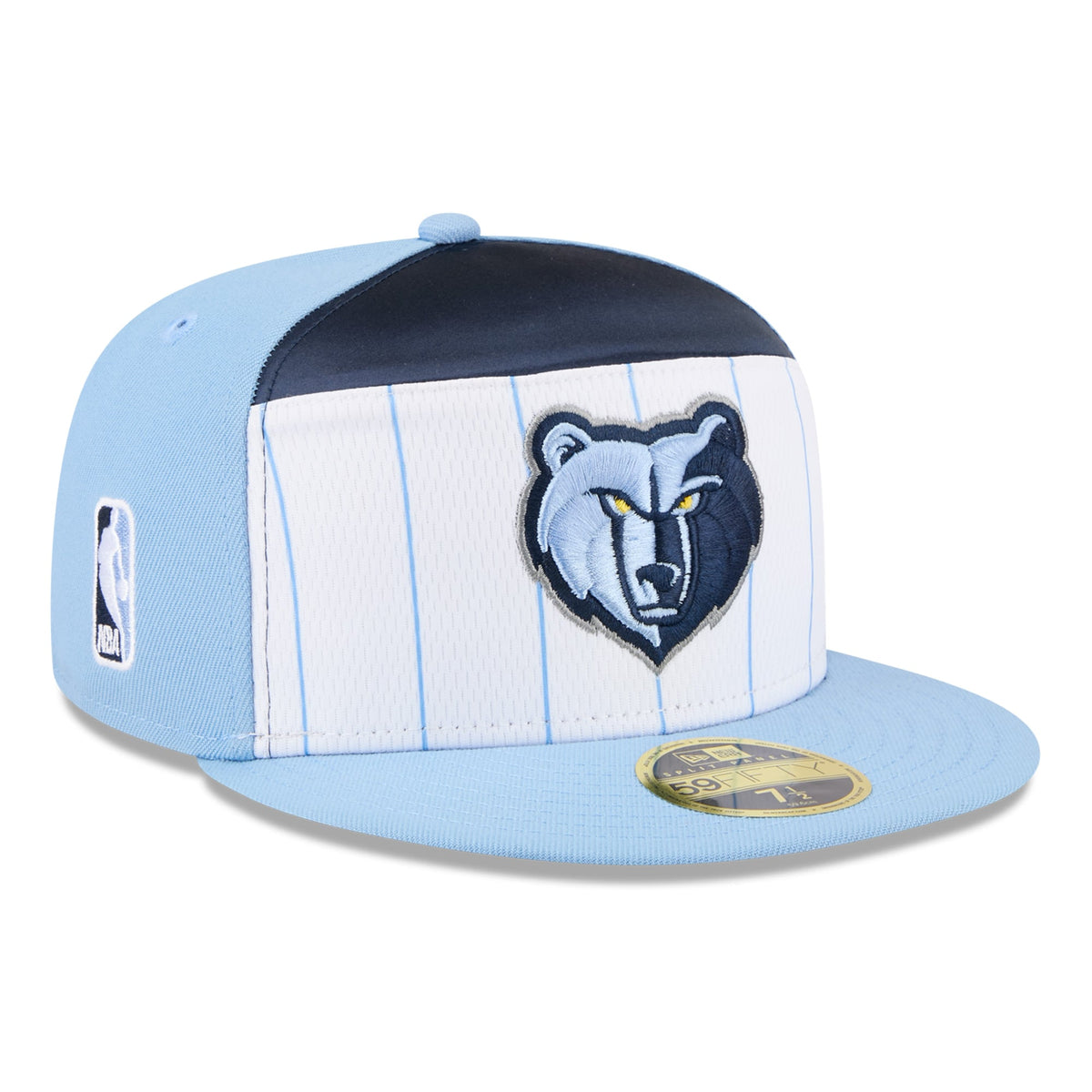 Men's Memphis Grizzlies  New Era White/Light Blue 2025 NBA Tip Off Split Panel 59FIFTY Fitted Hat