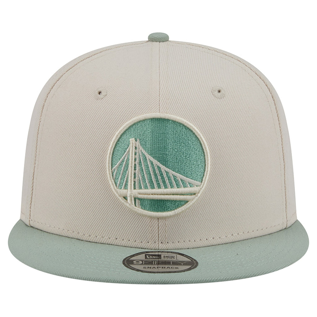 Men's Golden State Warriors  New Era Cream/Light Green Color Pack 9FIFTY Snapback Hat