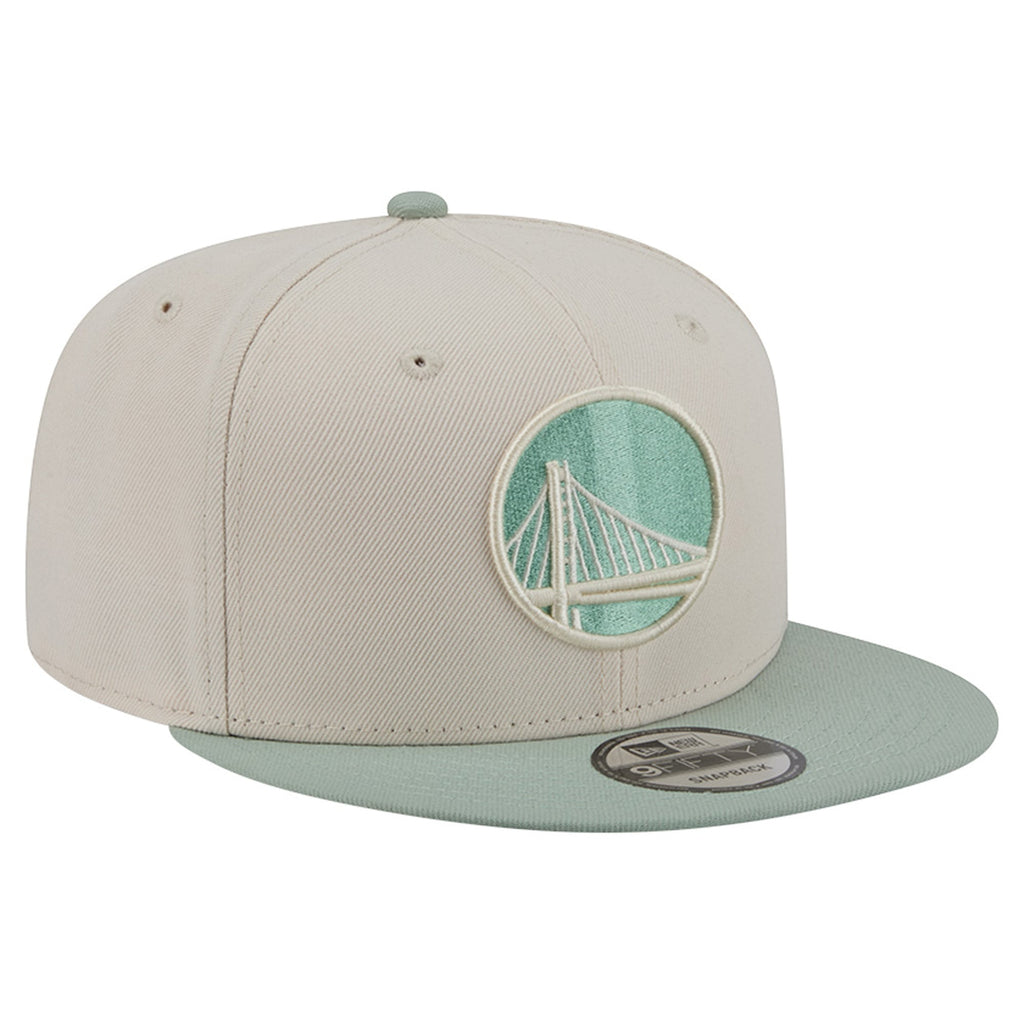 Men's Golden State Warriors  New Era Cream/Light Green Color Pack 9FIFTY Snapback Hat