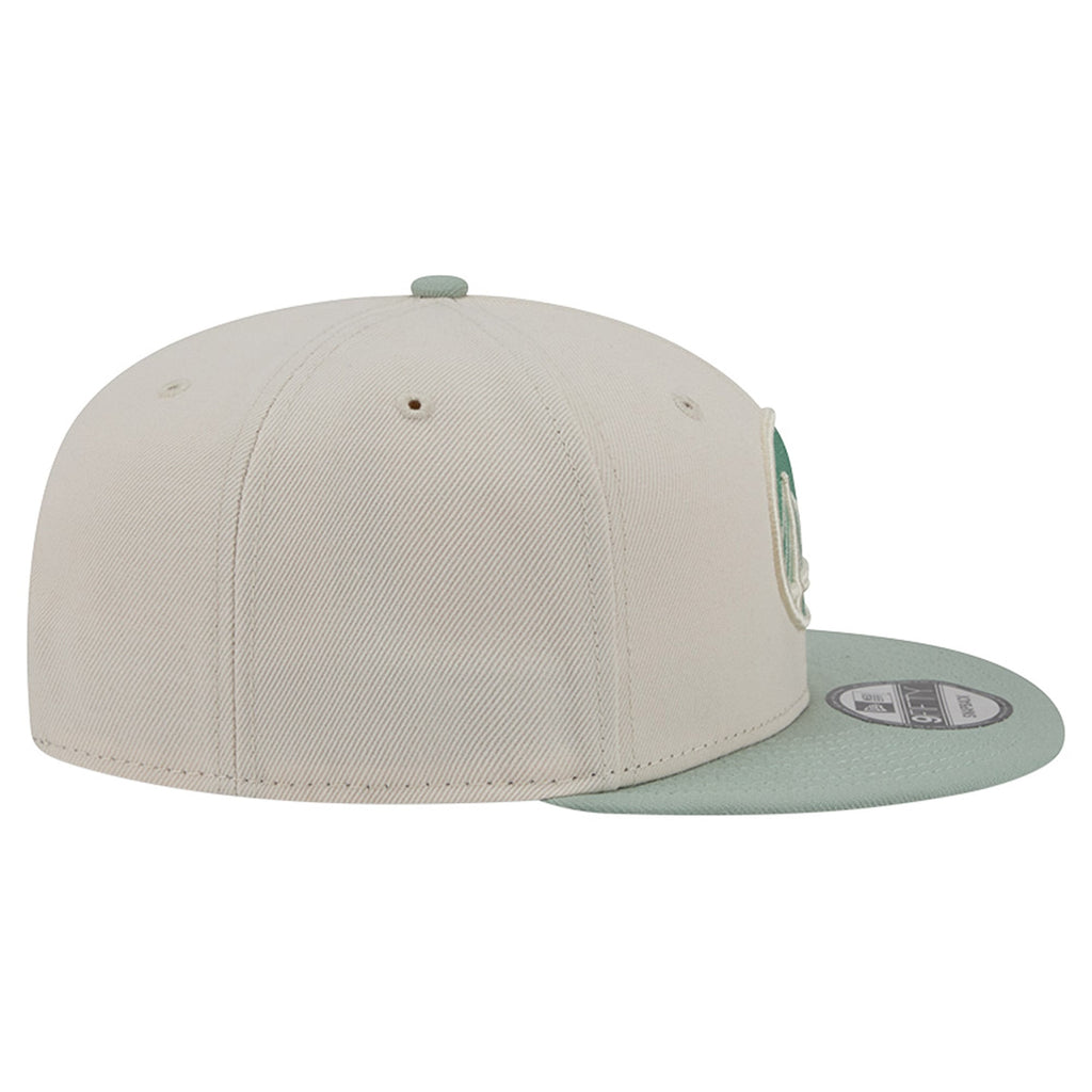 Men's Golden State Warriors  New Era Cream/Light Green Color Pack 9FIFTY Snapback Hat