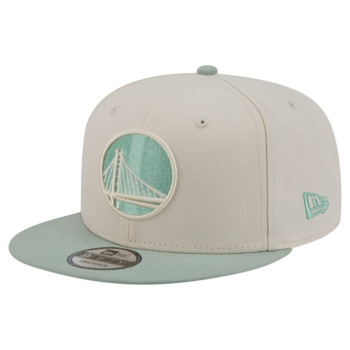 Men's Golden State Warriors  New Era Cream/Light Green Color Pack 9FIFTY Snapback Hat