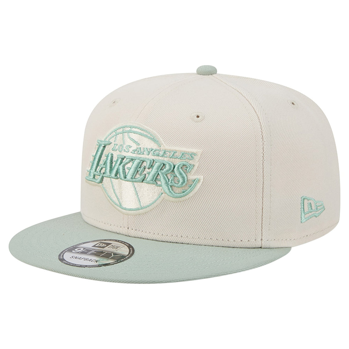 Men's Los Angeles Lakers  New Era Cream/Light Green Color Pack 9FIFTY Snapback Hat