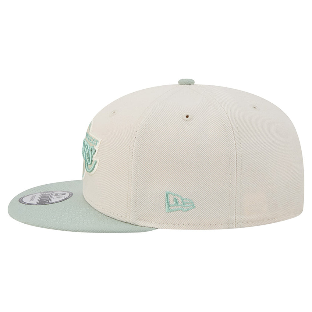 Men's Los Angeles Lakers  New Era Cream/Light Green Color Pack 9FIFTY Snapback Hat