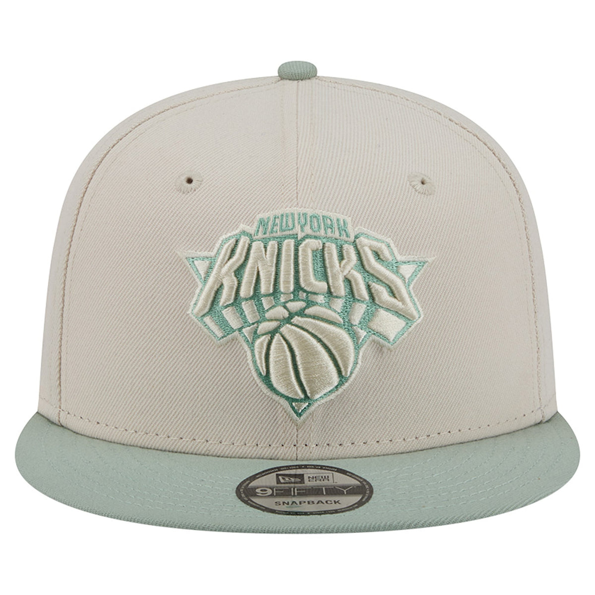 Men's New York Knicks  New Era Cream/Light Green Color Pack 9FIFTY Snapback Hat