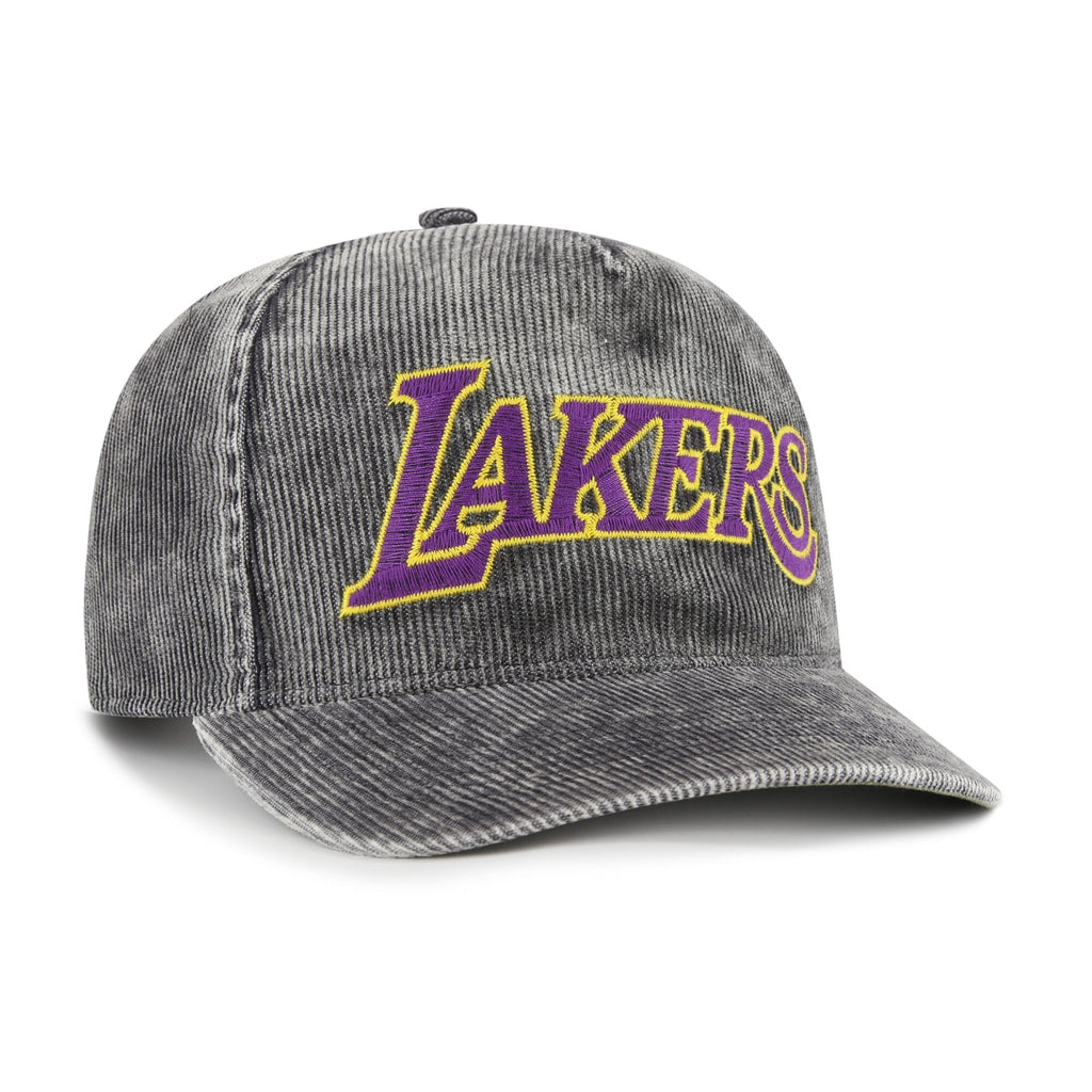 Men's Los Angeles Lakers  '47 Charcoal Reclaim Snow Wash Corduroy Adjustable Hitch Hat