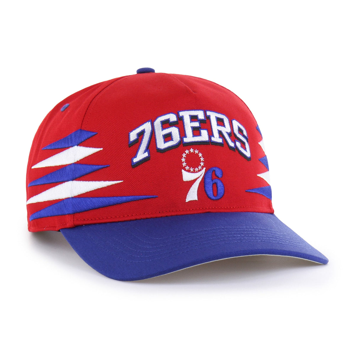Men's Philadelphia 76ers  '47 Red Diamond Cut Hitch Snapback Hat