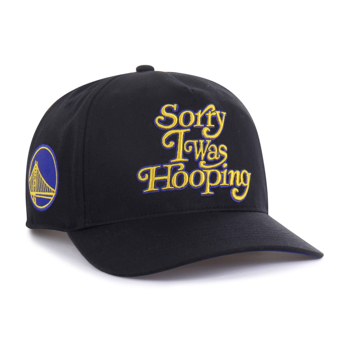 Men's Golden State Warriors Brand Seen by '47 Black Sorry I Was Hooping Hitch Adjustable Hat