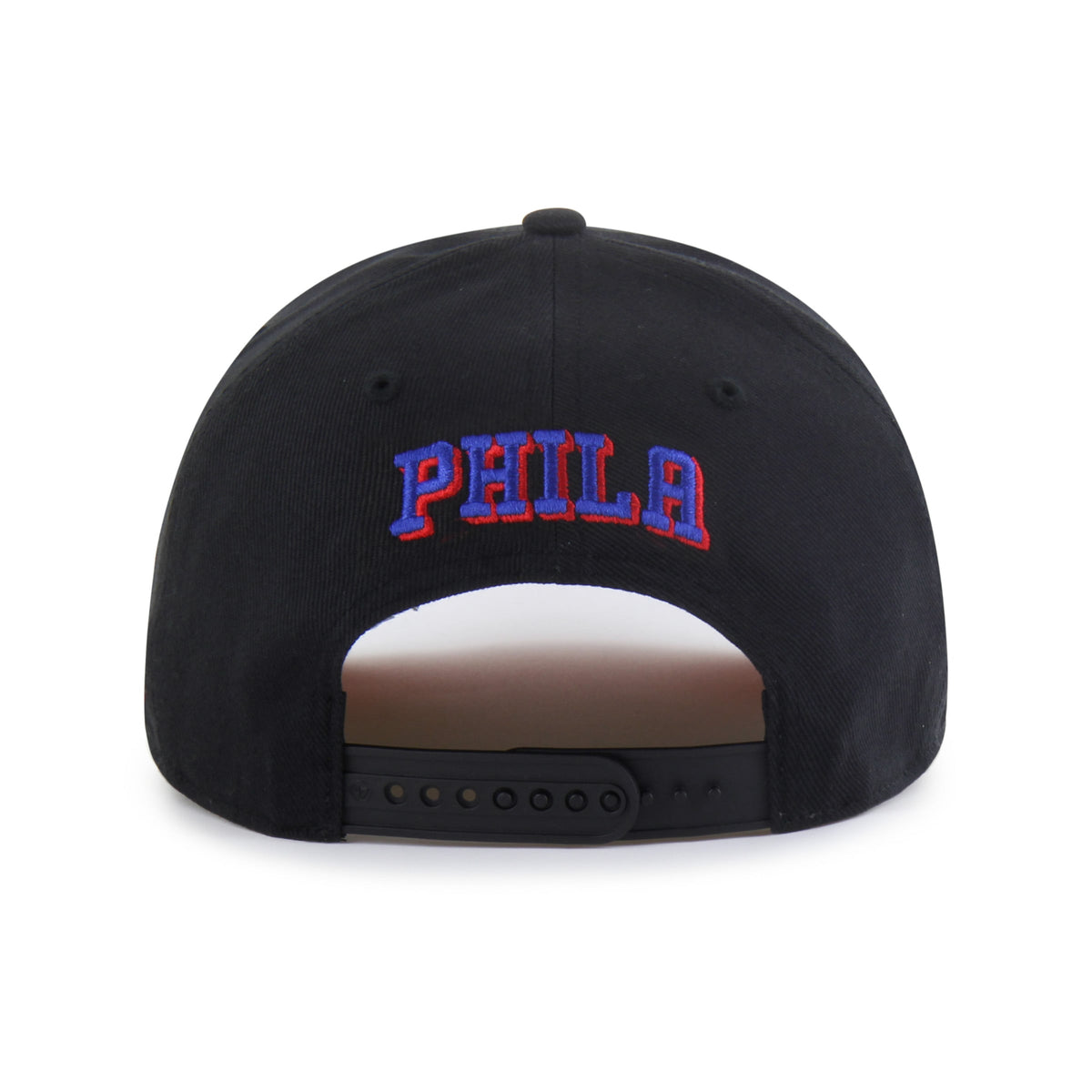 Men's Philadelphia 76ers Brand Seen by '47 Black Sorry I Was Hooping Hitch Adjustable Hat