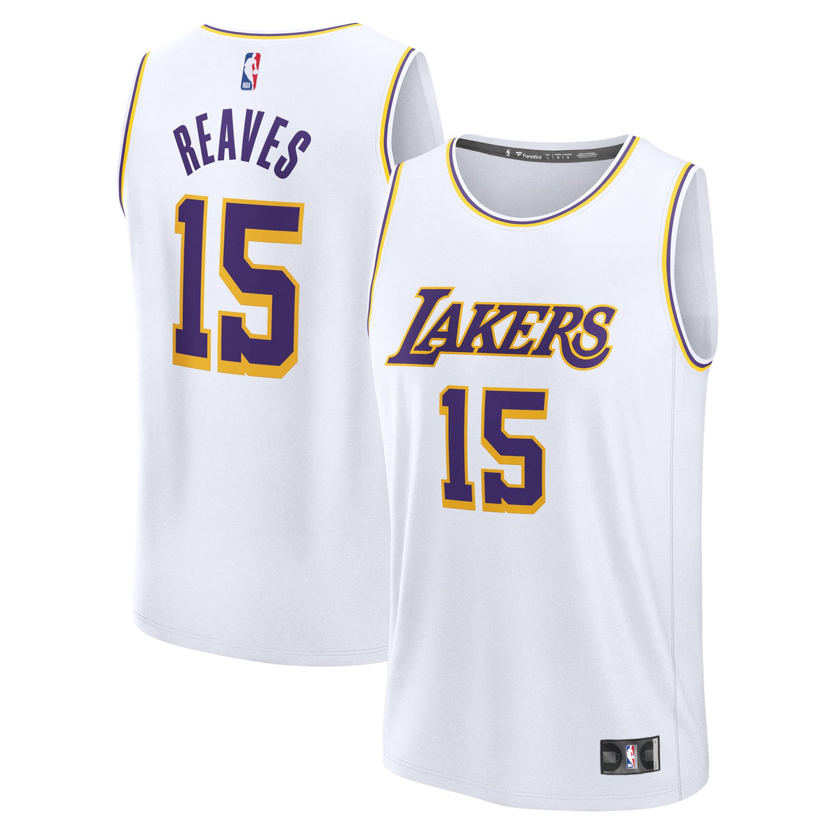 Men's Los Angeles Lakers Austin Reaves Fanatics White Fast Break Replica Player Jersey - Association Edition