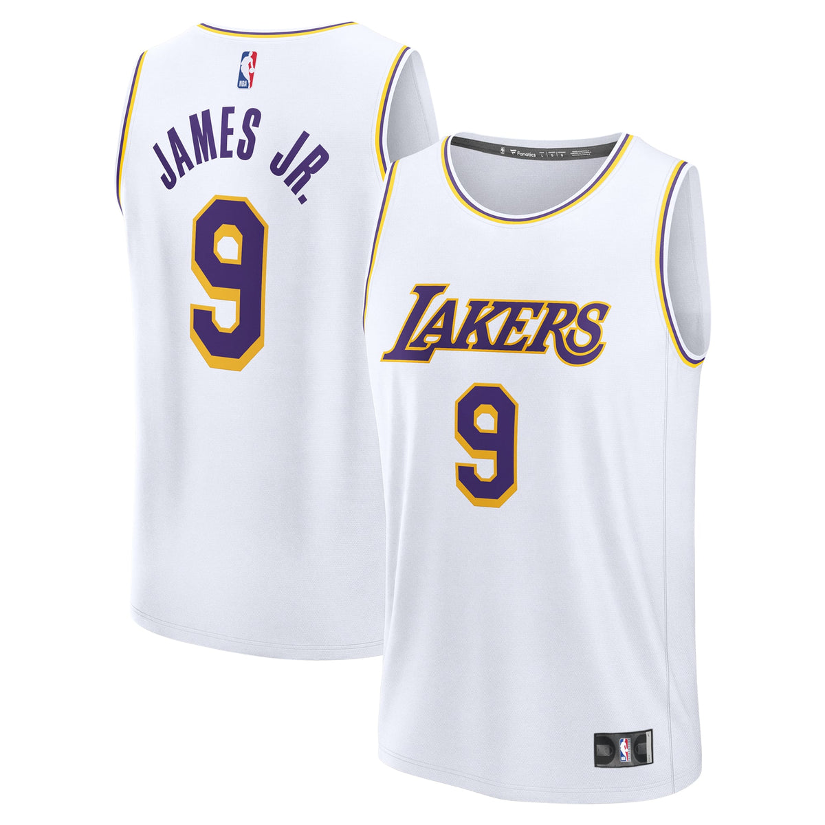 Men's Los Angeles Lakers Bronny James Fanatics White Fast Break Replica Player Jersey - Association Edition
