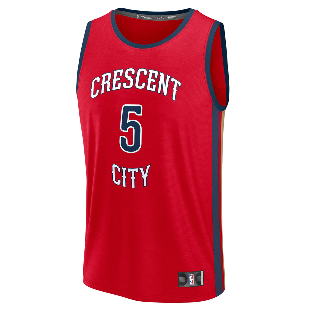 Men's New Orleans Pelicans Dejounte Murray Fanatics Red Fast Break Replica Player Jersey - Statement Edition