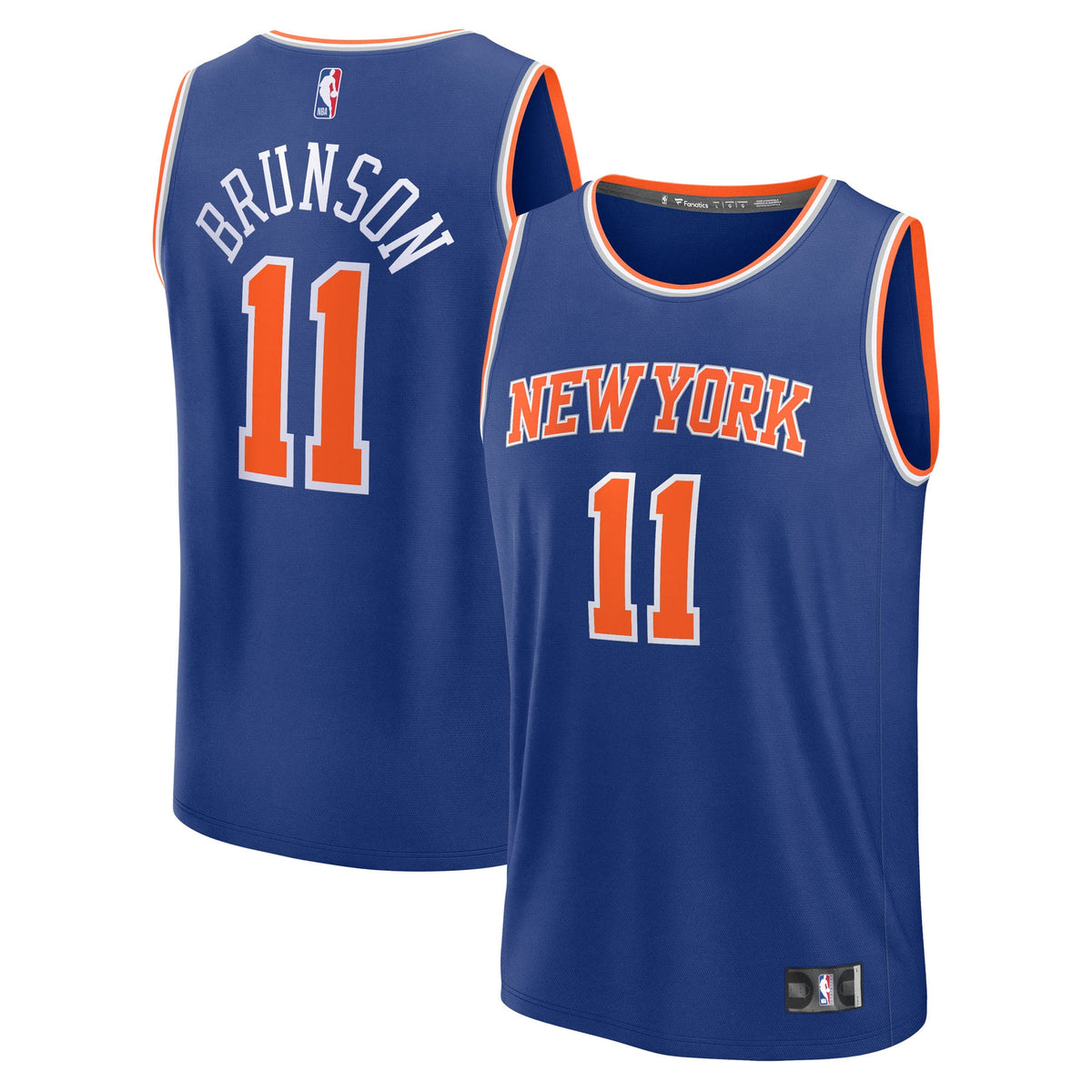Men's New York Knicks Jalen Brunson Fanatics Blue Fast Break Replica Player Jersey - Icon Edition