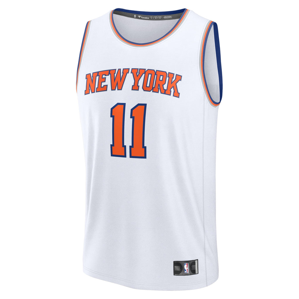 Men's New York Knicks Jalen Brunson Fanatics White Fast Break Replica Player Jersey - Association Edition