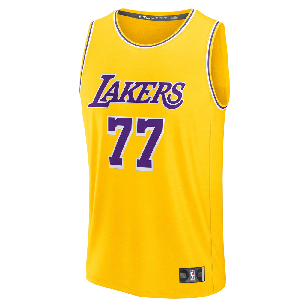 Men's Los Angeles Lakers Luka Dončić Fanatics Gold Fast Break Replica Player Jersey - Icon Edition