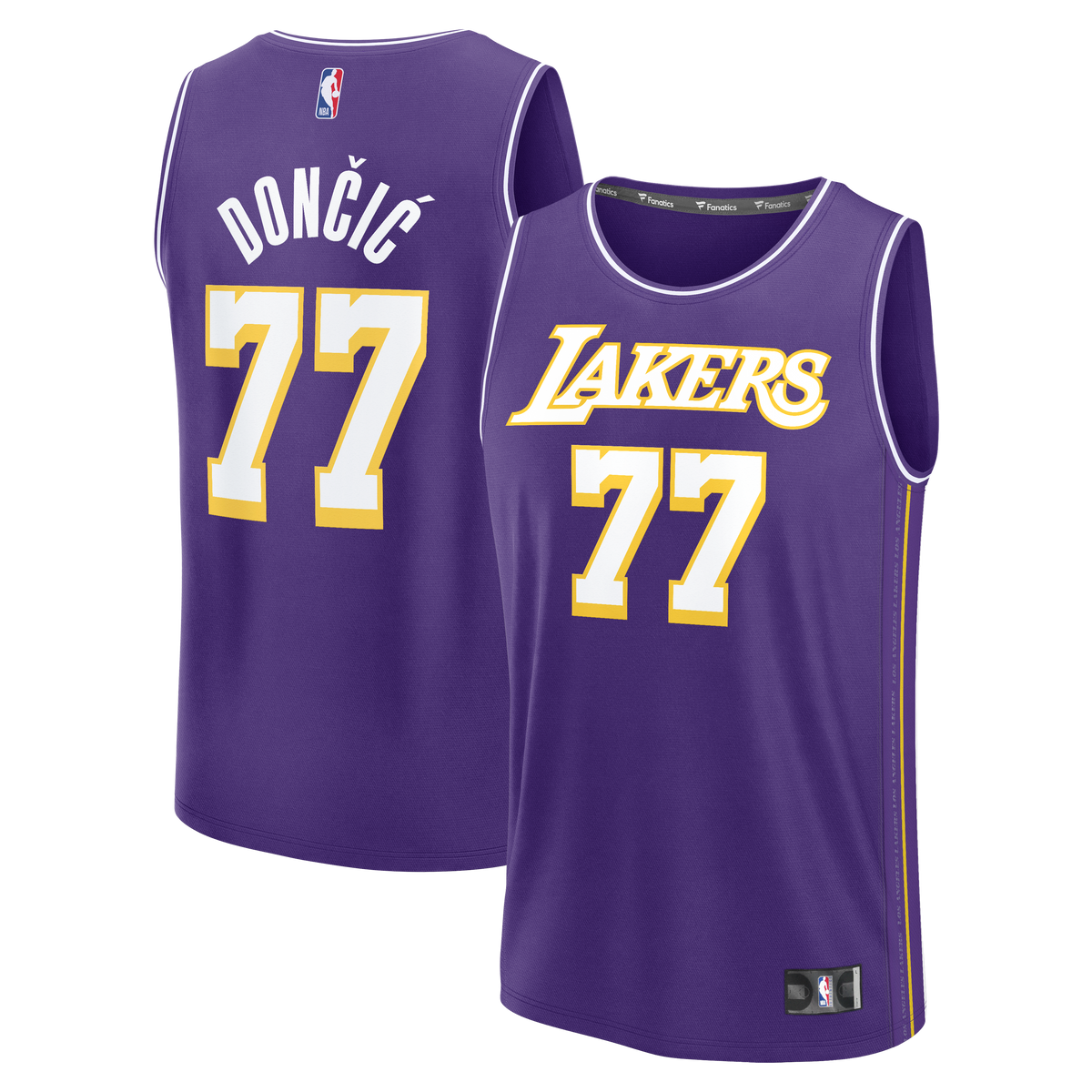 Men's Los Angeles Lakers Luka Dončić Fanatics Purple Fast Break Jersey - Statement Edition