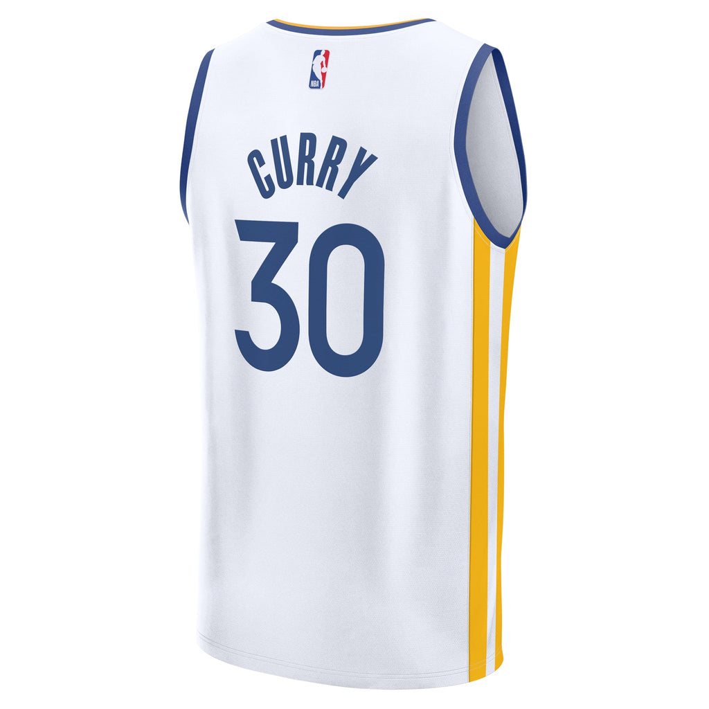 Men's Golden State Warriors Stephen Curry Fanatics White Fast Break Replica Player Jersey - Association Edition