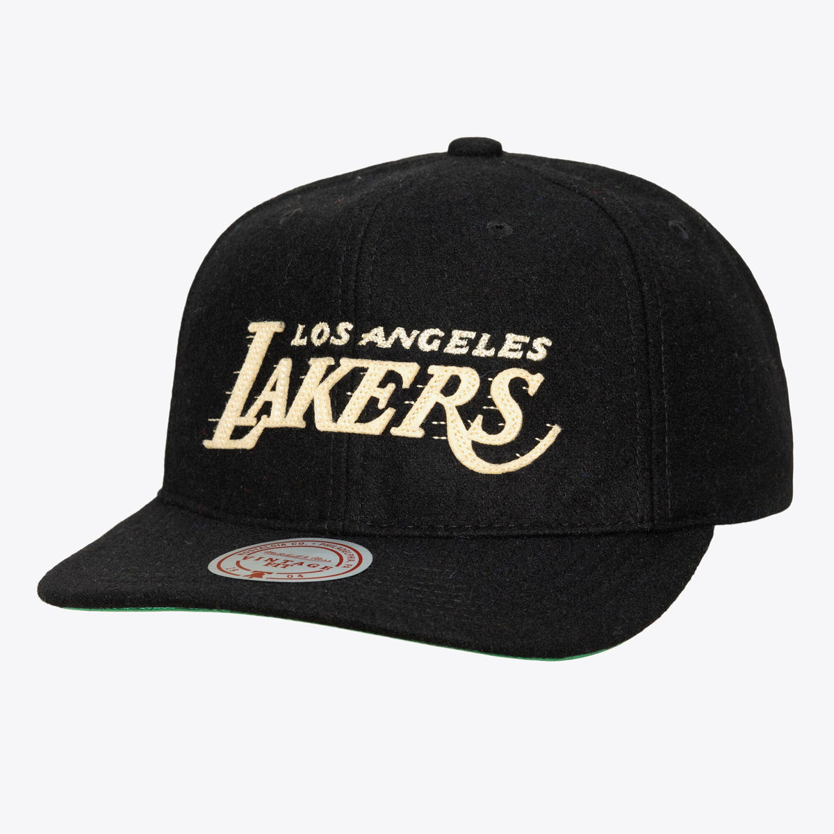Men's Los Angeles Lakers Mitchell & Ness Black Hardwood Classics Retro Roots Vintage Adjustable Hat
