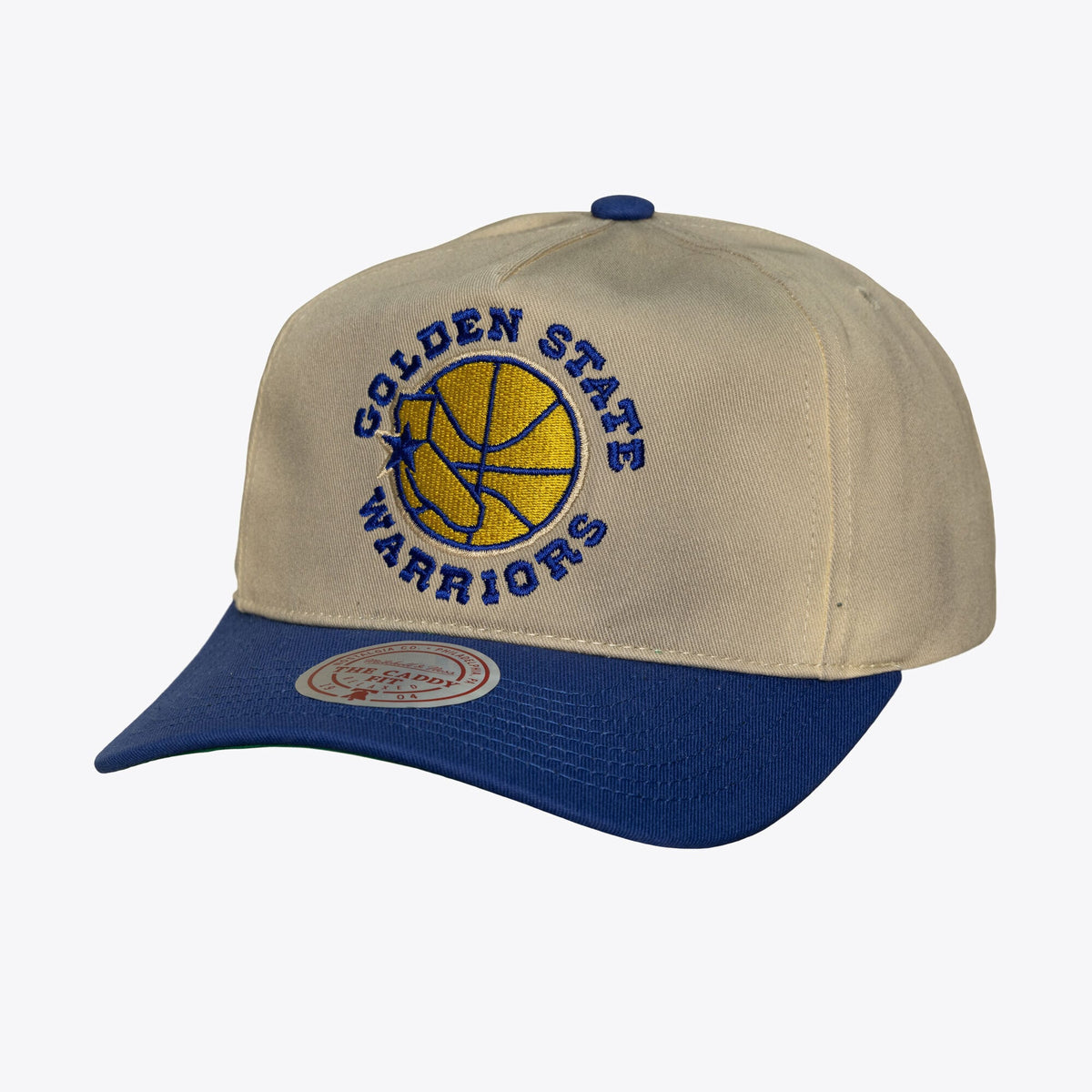 Men's Golden State Warriors Mitchell & Ness Cream Hardwood Classics Retro Roots Snapback Hat
