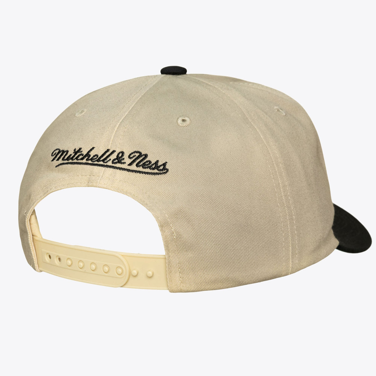 Men's Philadelphia 76ers Mitchell & Ness Cream Hardwood Classics Retro Roots Snapback Hat
