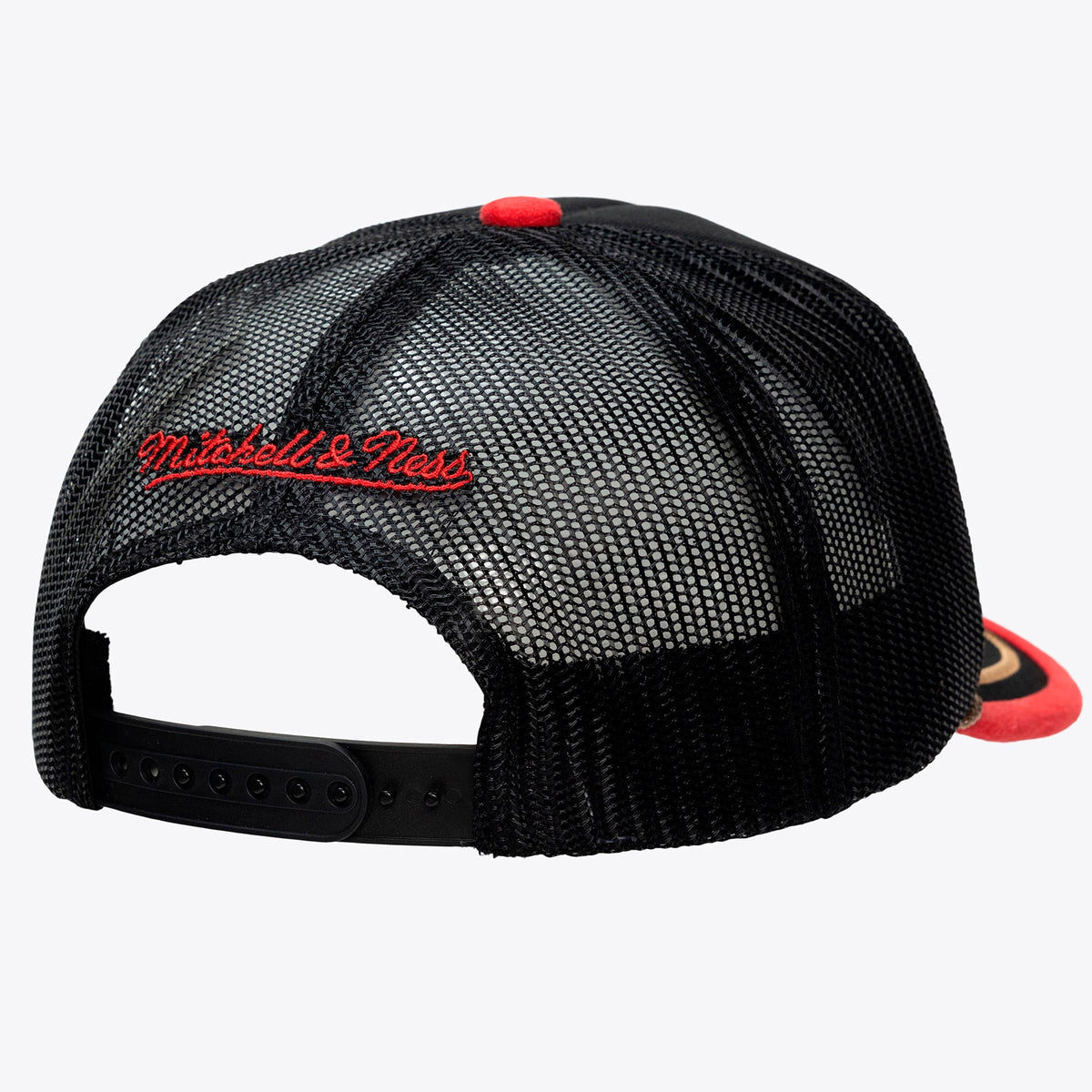 Men's Philadelphia 76ers Mitchell & Ness x LRG Black Hardwood Classics Trucker Adjustable Hat