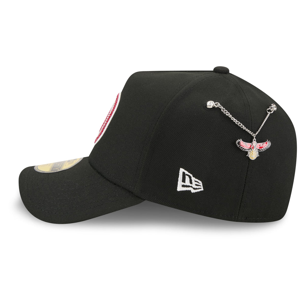 Men's Atlanta Hawks New Era Black 2026 NBA Draft On-Stage Crystal A-Frame 59FORTY Fitted Hat