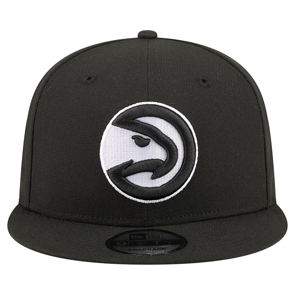 Men's Atlanta Hawks  New Era Black Team 9FIFTY Snapback Hat