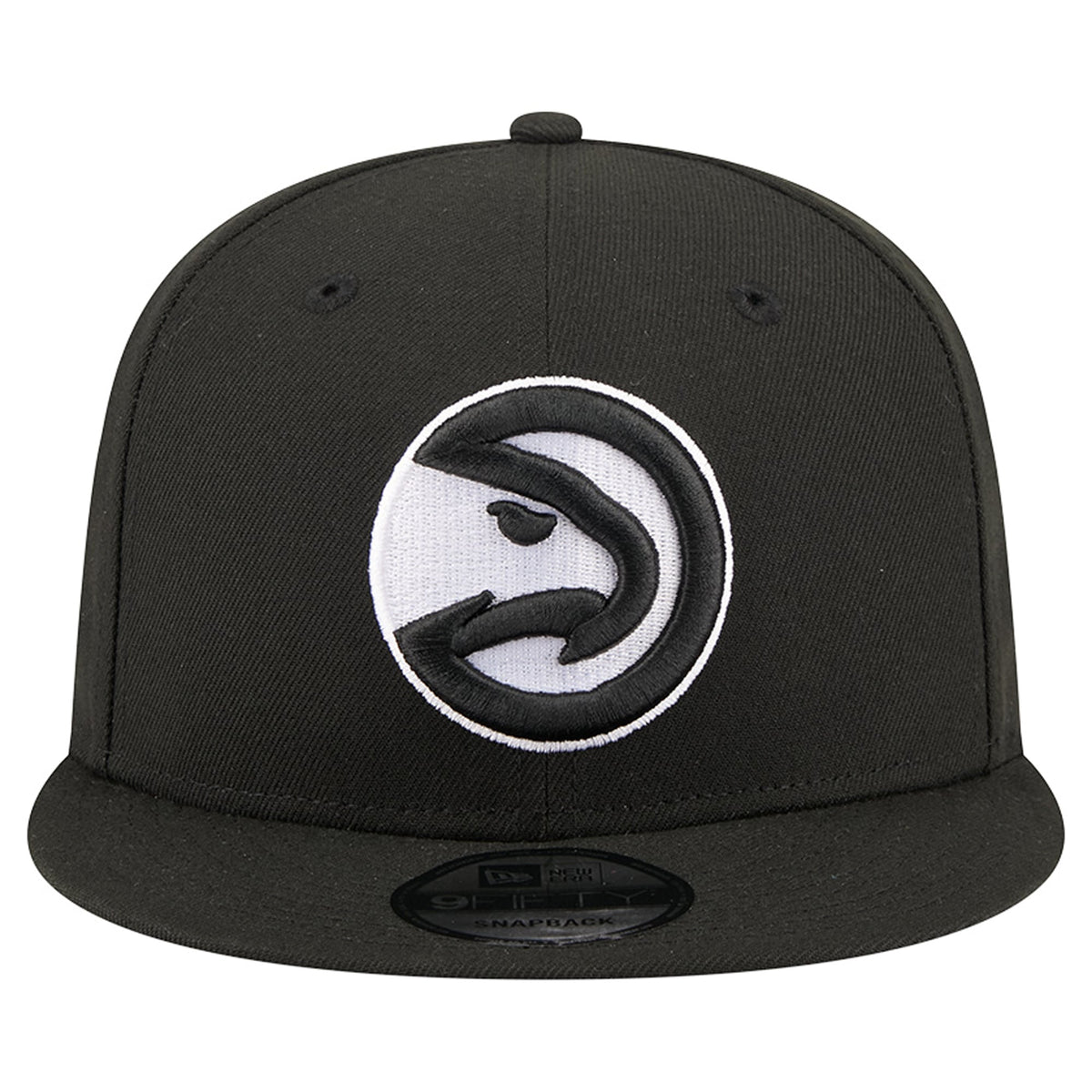 Men's Atlanta Hawks  New Era Black Team 9FIFTY Snapback Hat