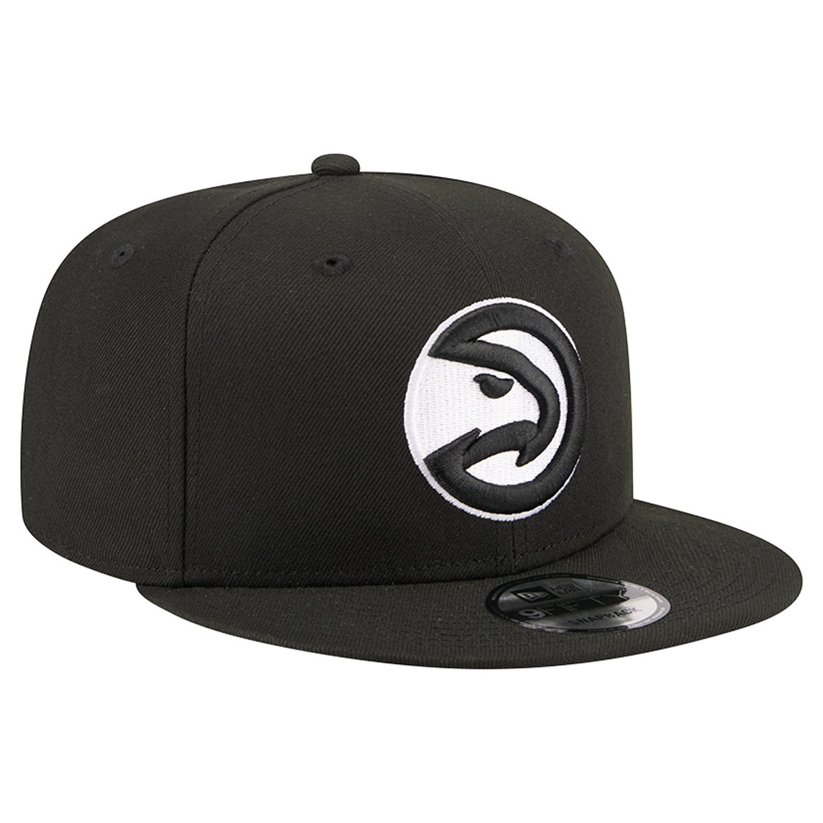 Men's Atlanta Hawks  New Era Black Team 9FIFTY Snapback Hat