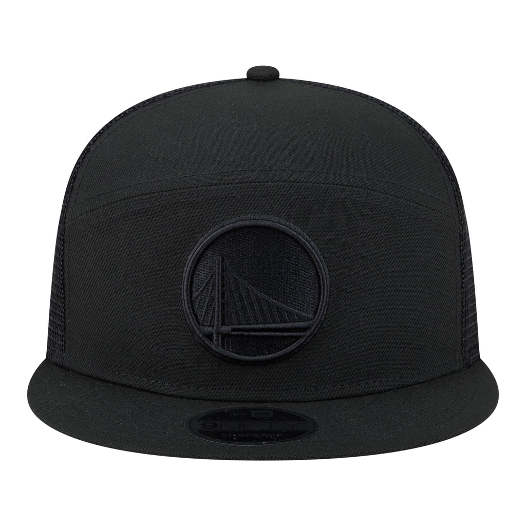 Men's Golden State Warriors  New Era Black Block Split Panel 9FIFTY Snapback Hat