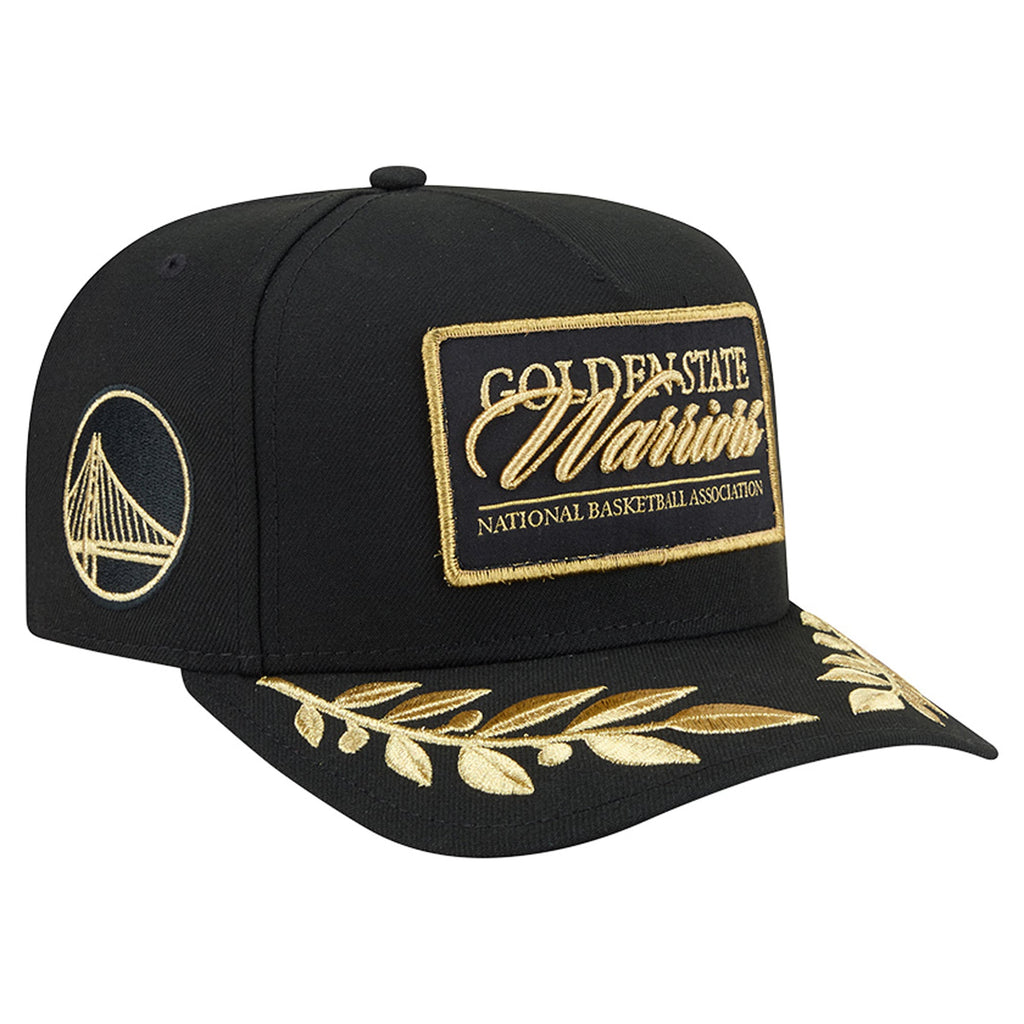 Men's Golden State Warriors  New Era Black Golden 9FIFTY Snapback Hat