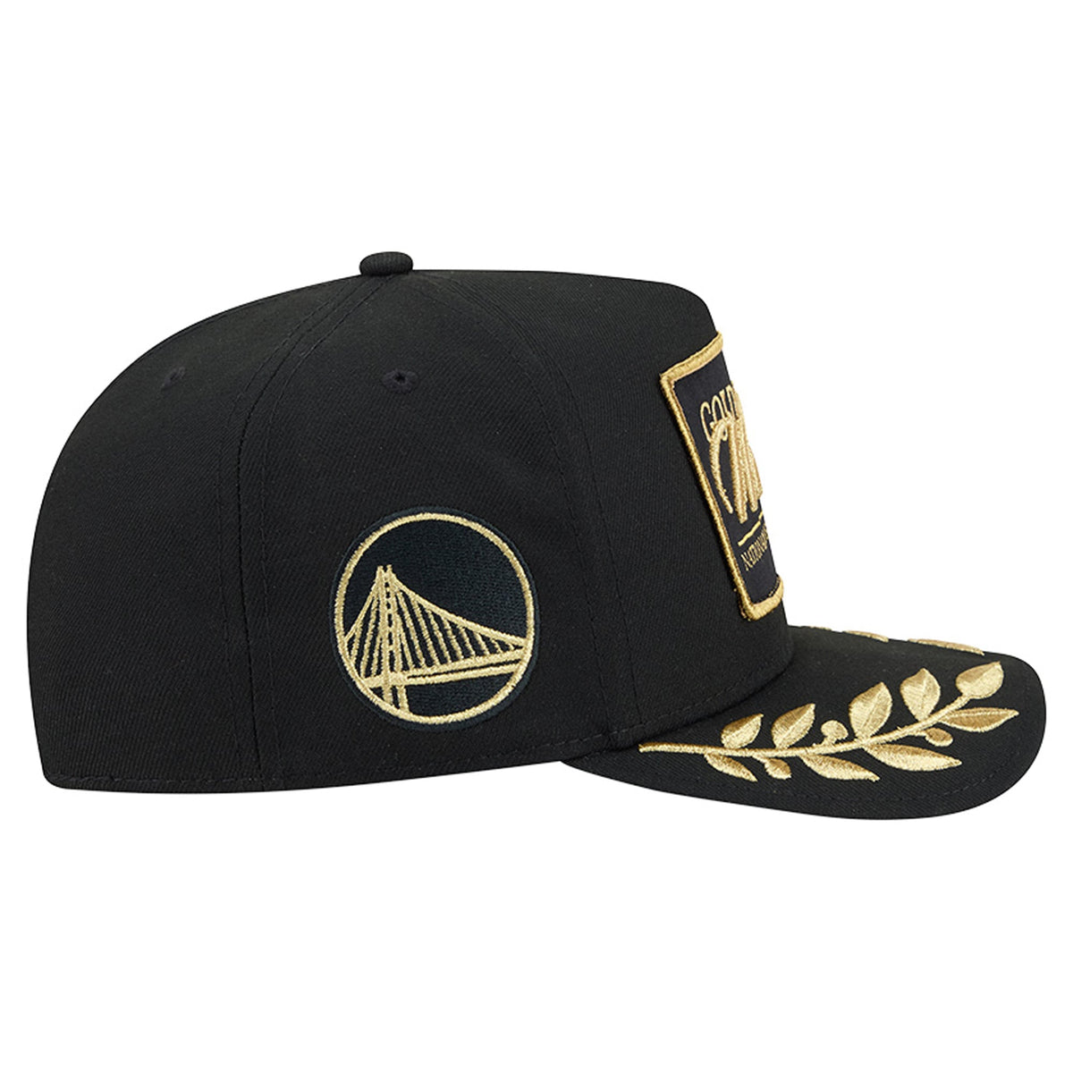 Men's Golden State Warriors  New Era Black Golden 9FIFTY Snapback Hat