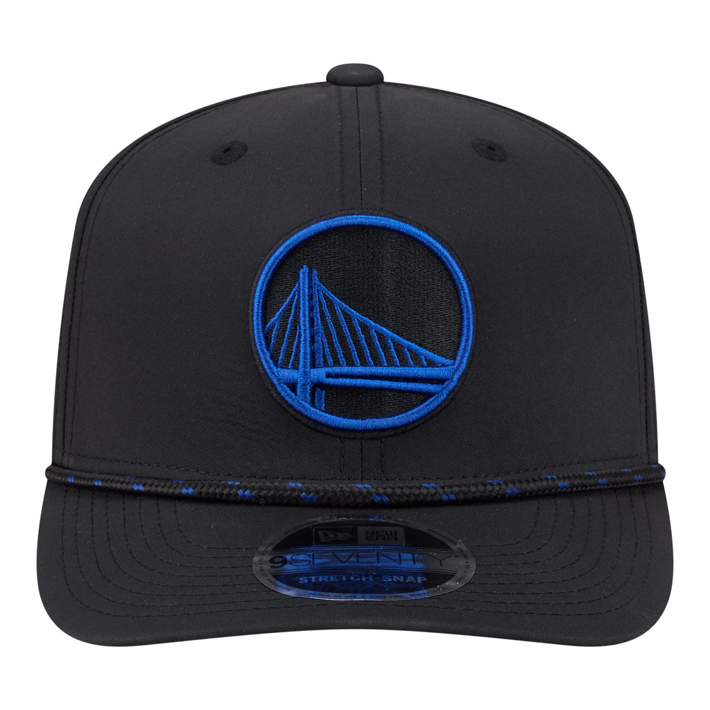 Men's Golden State Warriors New Era Black Sport Rope Vented Stretch-Snap 9SEVENTY Hat