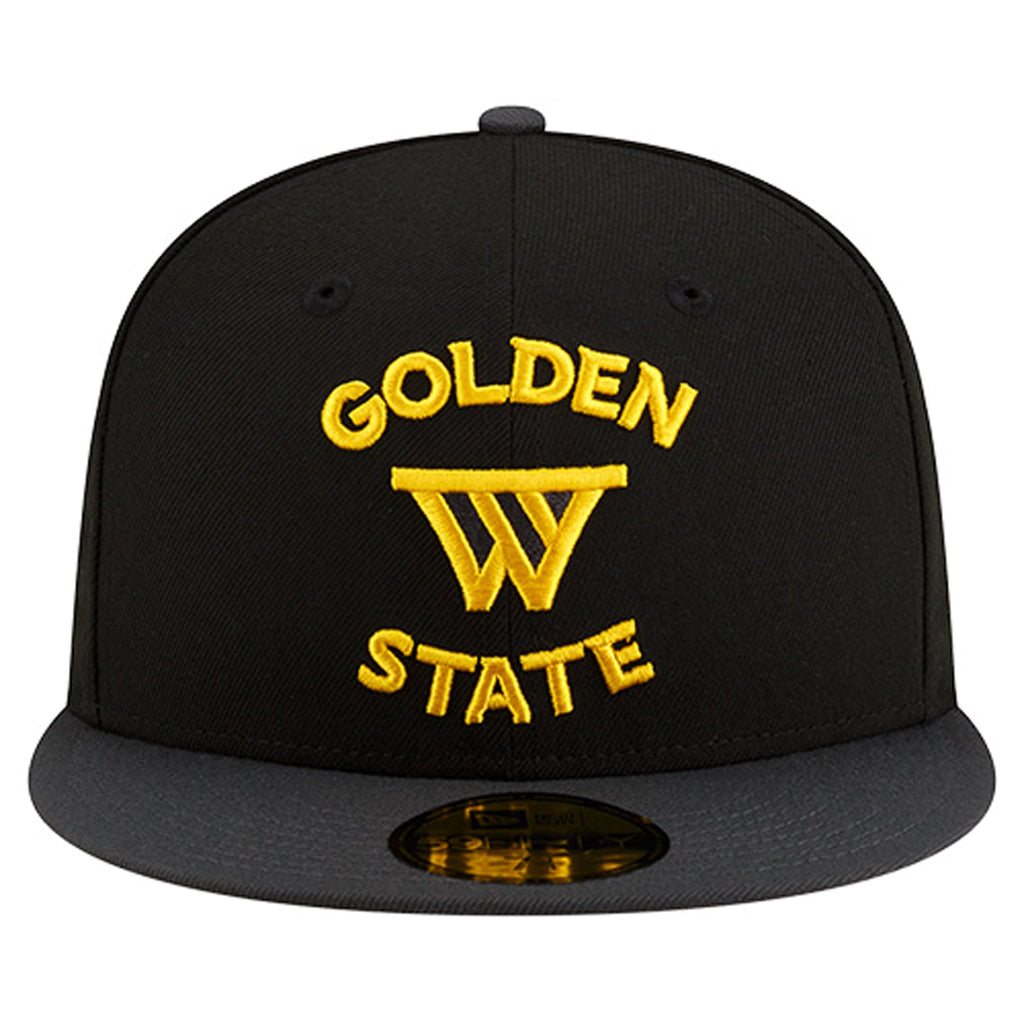 Men's Golden State Warriors  New Era Black Statement Edition Jersey Hook 59Fifty Fitted Hat