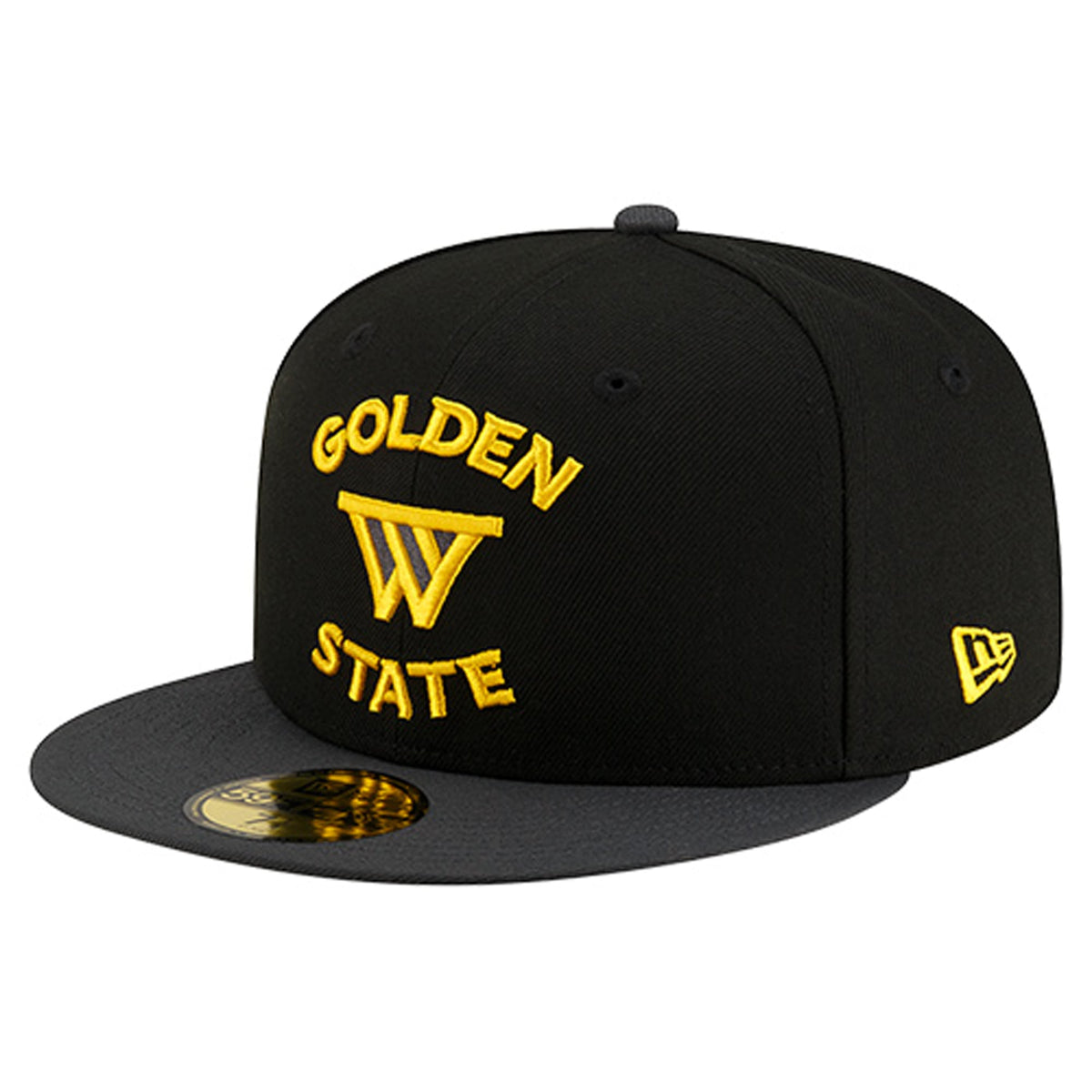Men's Golden State Warriors  New Era Black Statement Edition Jersey Hook 59Fifty Fitted Hat