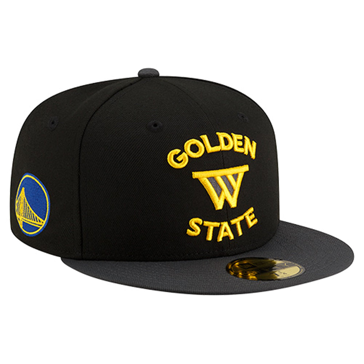Men's Golden State Warriors  New Era Black Statement Edition Jersey Hook 59Fifty Fitted Hat